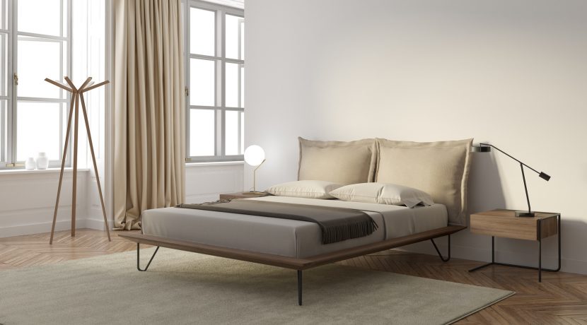 Contemporary hotel bedroom