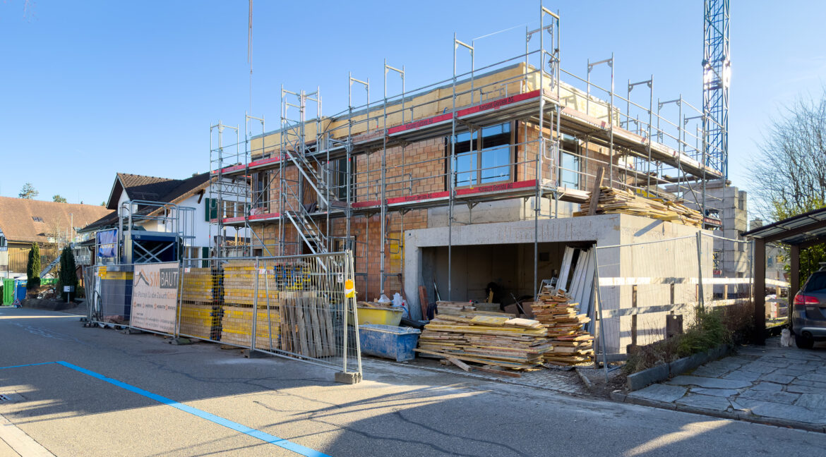 Aktueller Baufortschritt 25.2.26, DEFH im Rohbau