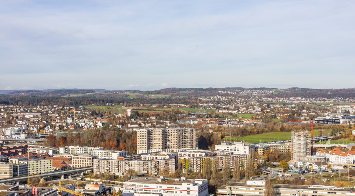 Aussicht über Dübendorf, Wallisellen, Dietlikon und Bassersdorf