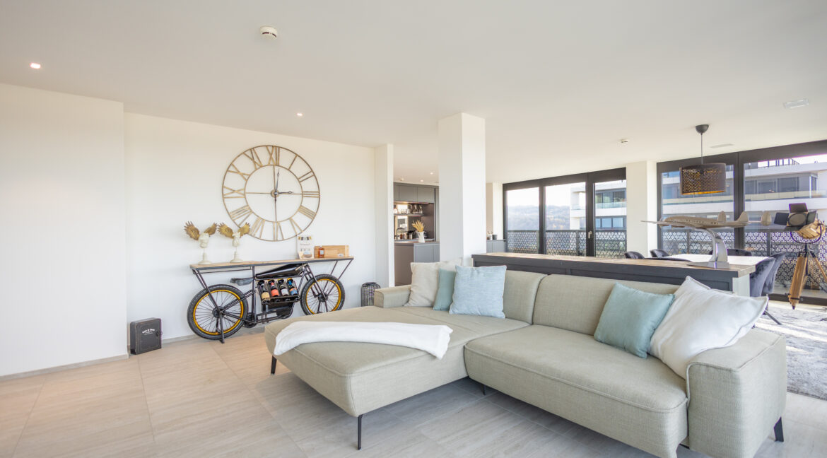 Wohnbreich mit Blick zu Essbreich und Küche