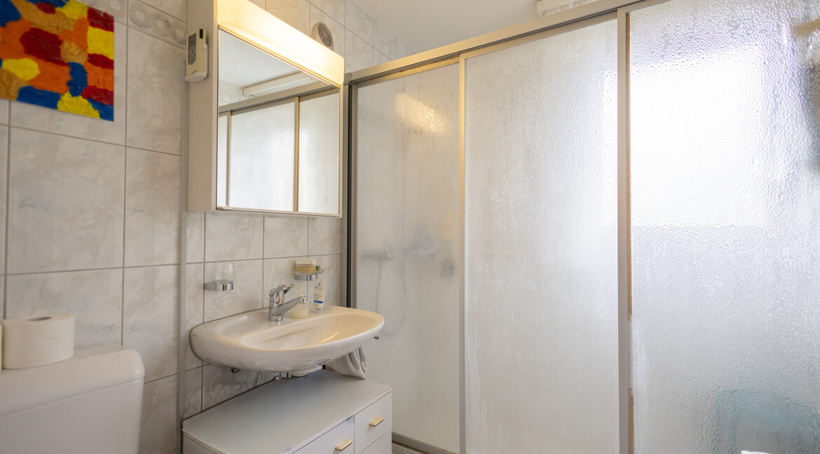 Komfortables Gästebad mit Dusche und Fenster