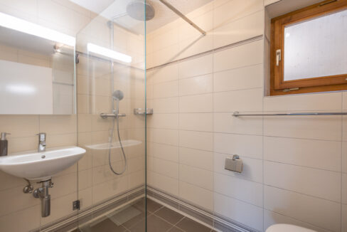 Praktische und moderne Dusche/WC im Untergeschoss